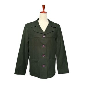 SANDRO - Green Wool‎ Jacket Size 10